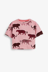 Rust/Pink 2 Pack Leopard Print Short Pyjamas - Allsport