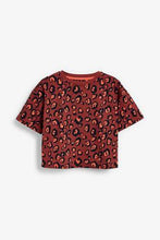 Load image into Gallery viewer, Rust/Pink 2 Pack Leopard Print Short Pyjamas - Allsport
