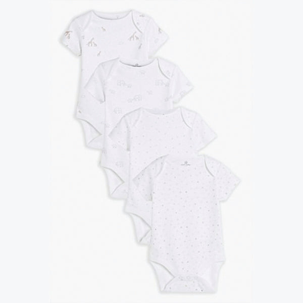 4 Pack Short Sleeve Baby Bodysuits (0mths-2yrs)