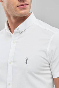 SHORT SLEEVE STRETCH OXFORD SHIRT - Allsport