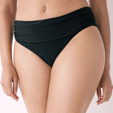 Load image into Gallery viewer, Black  Roll Top Briefs Shape and Tummy Control Swimwear - Allsport
