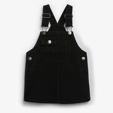 Load image into Gallery viewer, Black Denim Pinafore (3mths-6yrs) - Allsport

