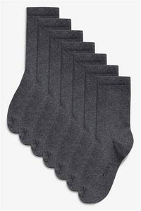 Grey 7 Pack School Socks - Allsport