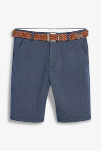 NAVY DITSY PRINT BELTED CHINO SHORTS - Allsport