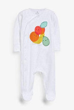 Load image into Gallery viewer, Multi Bright 3 Pack GOTS Organic Fruit Sleepsuit  (up to 18 months) - Allsport
