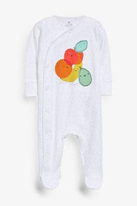 Multi Bright 3 Pack GOTS Organic Fruit Sleepsuit  (up to 18 months) - Allsport