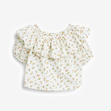Load image into Gallery viewer, White Floral Frill Blouse (3-12yrs) - Allsport
