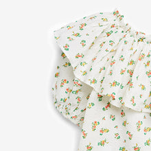 Load image into Gallery viewer, White Floral Frill Blouse (3-12yrs) - Allsport
