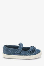 Load image into Gallery viewer, DENIM SPOT Ruffle Mary Jane Pumps - Allsport
