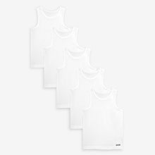 Load image into Gallery viewer, 5 PACK WHITE VESTS (1.5-12YRS) - Allsport
