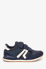Load image into Gallery viewer, Navy Strap Touch Fastening Trainers - Allsport
