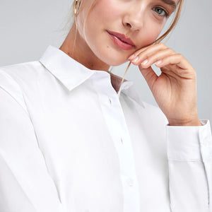 White Long Sleeve Work Shirt - Allsport