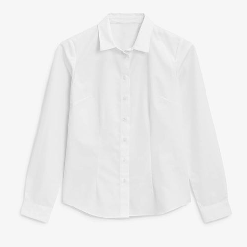 White Long Sleeve Work Shirt - Allsport