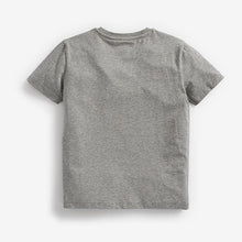 Load image into Gallery viewer, Grey Marl Argyle Print Short Sleeve T-Shirt (3-12yrs) - Allsport
