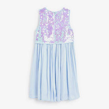 Load image into Gallery viewer, Blue Sequin Dress (3-12yrs) - Allsport
