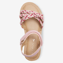 Load image into Gallery viewer, Pink Plaited Sandals (Older Girls) - Allsport
