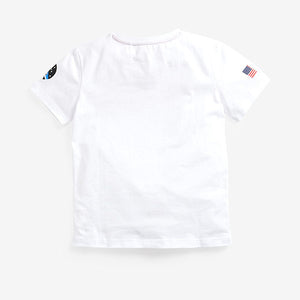 White NASA T-Shirt (3-12yrs) - Allsport