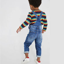 Load image into Gallery viewer, Mid Blue Authentic Dungarees (3mths-5yrs) - Allsport
