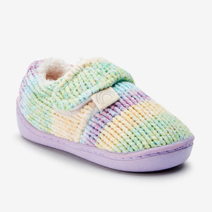 Cupsole  Rainbow Chenille Slippers (Younger Girls) - Allsport