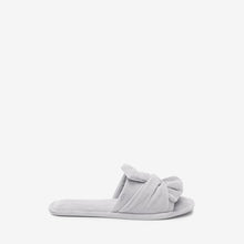 Load image into Gallery viewer, Grey Bow Slider Slippers - Allsport
