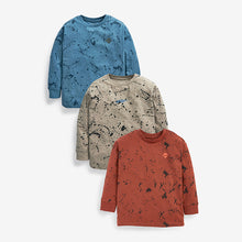 Load image into Gallery viewer, Multi Long Sleeve Splat T-Shirts 3 Pack (3-12yrs) - Allsport
