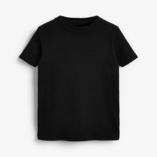 Load image into Gallery viewer, Black 3 Pack Organic Cotton Rib T-Shirts (1.5-12yrs) - Allsport
