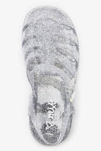 Load image into Gallery viewer, Silver Glitter Jelly Shoes - Allsport
