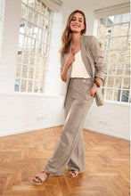 Load image into Gallery viewer, Neutral Stripe Wide Leg Trousers - Allsport
