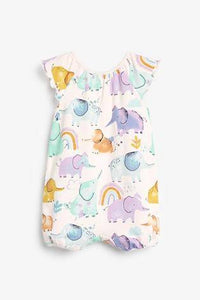 Lilac Watercolour Elephant Romper  (up to 18 months) - Allsport