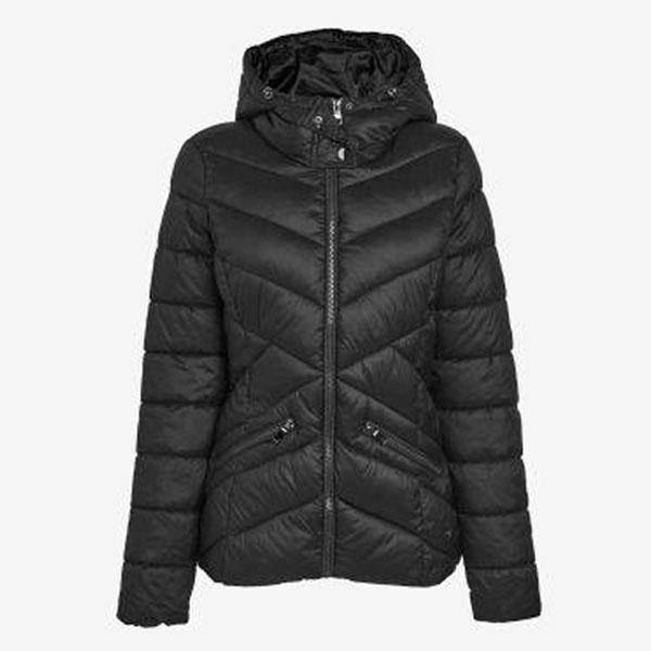 Black Shower Resistant Hooded Jacket With DuPont™ Sorona® Insulation - Allsport