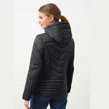 Load image into Gallery viewer, Black Shower Resistant Hooded Jacket With DuPont™ Sorona® Insulation - Allsport
