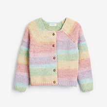 Load image into Gallery viewer, Rainbow Super Soft Chenille Cardigan (3mths-6yrs) - Allsport
