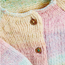 Load image into Gallery viewer, Rainbow Super Soft Chenille Cardigan (3mths-6yrs) - Allsport
