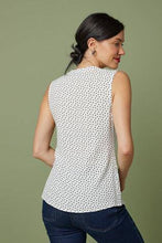 Load image into Gallery viewer, Black Spot Sleeveless Button Through Blouse - Allsport
