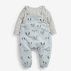 Mint Character Dungarees And Bodysuit (0mths-18mths) - Allsport