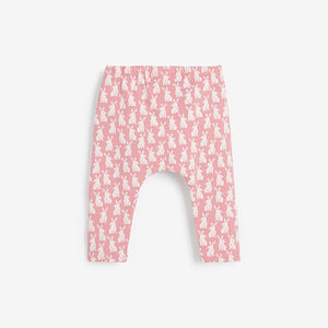 Ecru / Pink Baby T-Shirt, Leggings And Headband Set (0mths-18mths) - Allsport