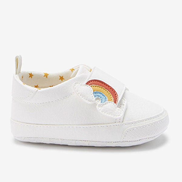 White Rainbow Baby Trainers (0-18mths)