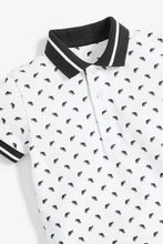 Load image into Gallery viewer, White Car Printed Poloshirt - Allsport
