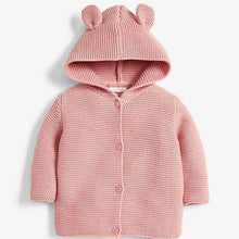 Load image into Gallery viewer, Pink Hooded Ear Cardigan (0mths-18mths) - Allsport

