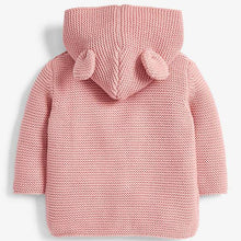 Load image into Gallery viewer, Pink Hooded Ear Cardigan (0mths-18mths) - Allsport
