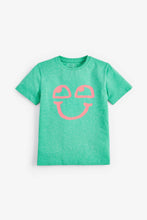 Load image into Gallery viewer, Green Smile Graphic T-Shirt (3-12yrs) - Allsport
