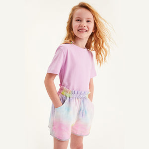 Tie Dye Print Tassel Hem Shorts (3-12yrs) - Allsport