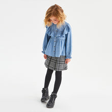 Load image into Gallery viewer, Blue Denim Ruffle Blouse (3-12yrs) - Allsport
