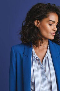 Cobalt Relaxed Soft Crepe Blazer - Allsport