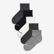 Load image into Gallery viewer, 5 Pack Mid Cut Cotton Rich Cushioned Ankle Socks - Allsport
