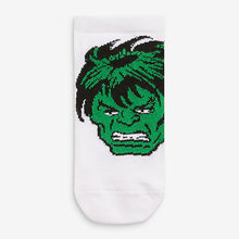 Load image into Gallery viewer, White 7 Pack Avengers Cotton Rich Trainer Socks (Kids) - Allsport
