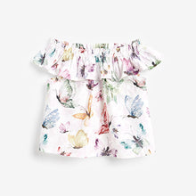 Load image into Gallery viewer, Multi Bardot Butterfly Blouse (3-12yrs) - Allsport

