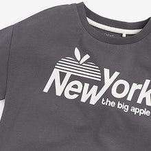 Load image into Gallery viewer, Monochrome Short Sleeve New York T-Shirt (3-9yrs) - Allsport
