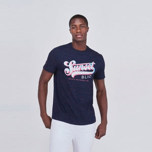 Navy Sunset Regular Fit  Graphic T-Shirt - Allsport