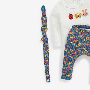 Multi Bright Floral Baby T-Shirt, Leggings And Headband Set (0mths-18mths) - Allsport
